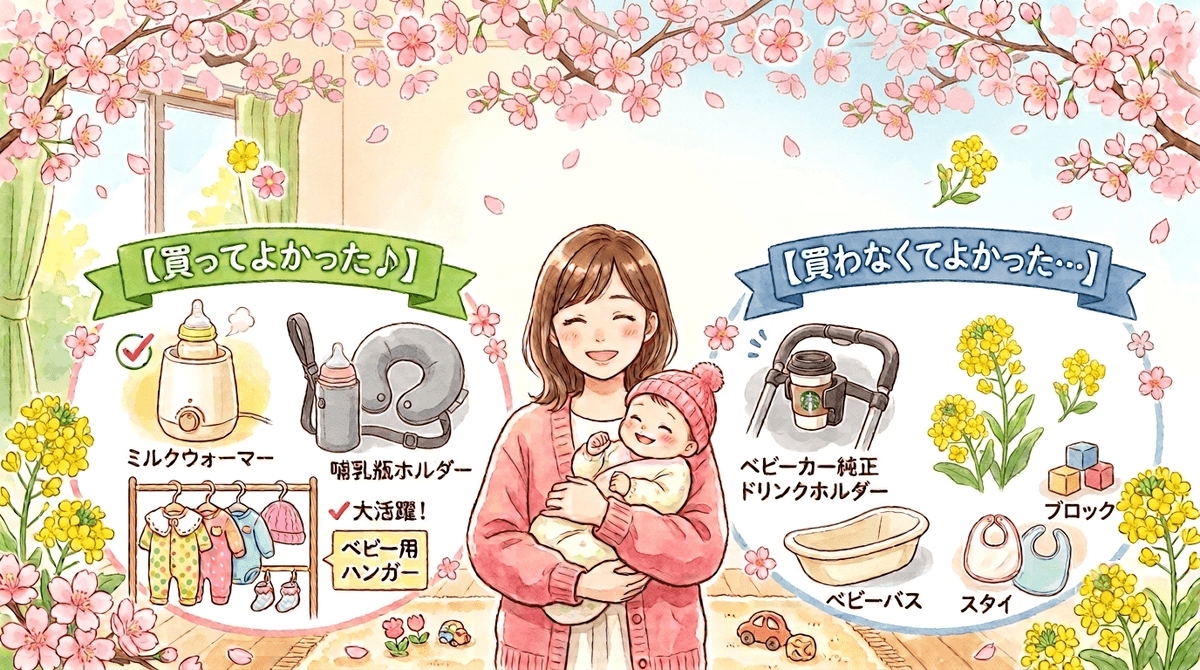 【3月生まれ】買ってよかった・買わなくてよかったベビーグッズ正直レビュー