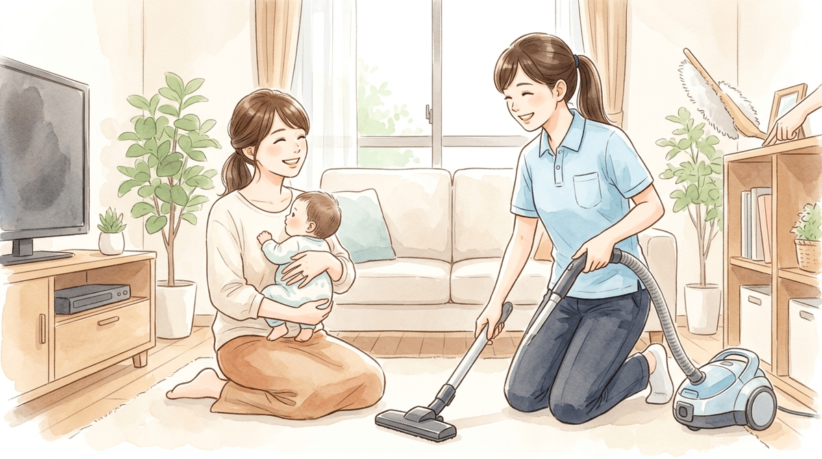 【産後の家事代行体験談】4年間お願いしているCasyに掃除をお願いしてみた