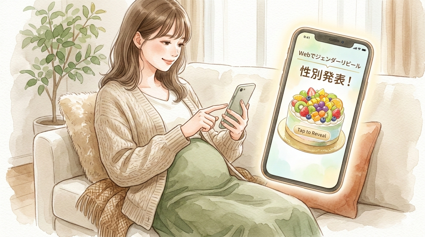 Webでジェンダーリビールケーキを作る