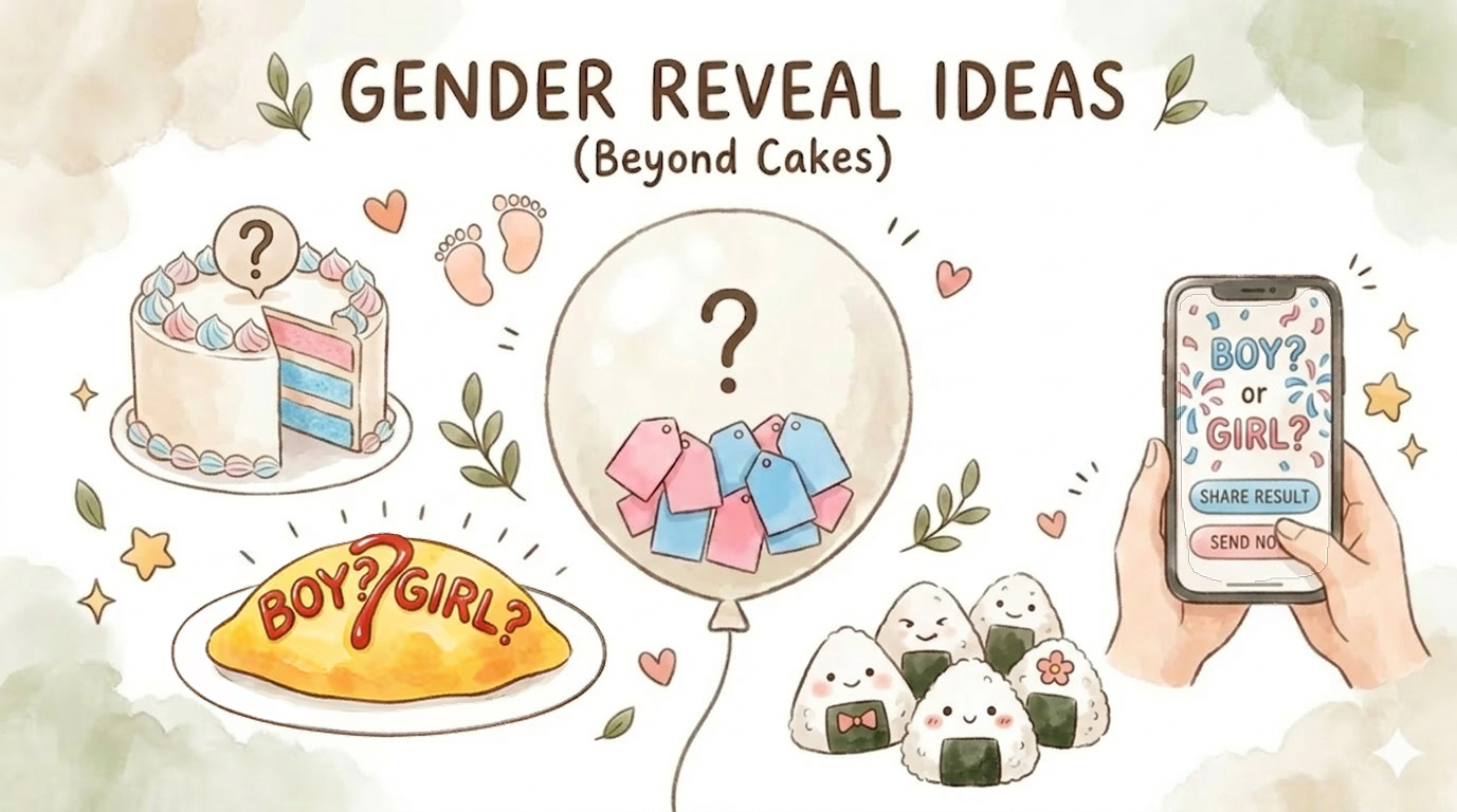 ジェンダーリビールアイデア10選｜ケーキ以外の簡単サプライズ＆ご飯系アイデアも紹介