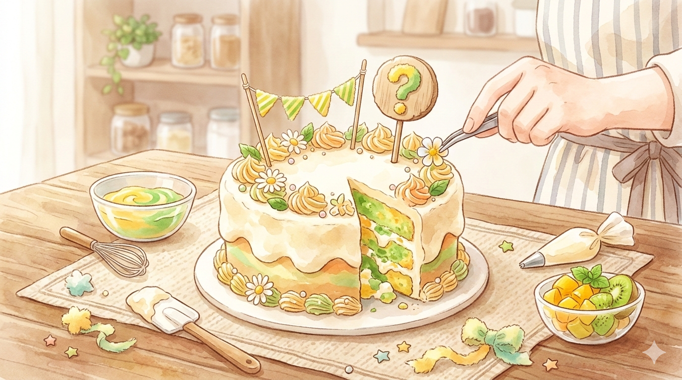 ジェンダーリビールケーキの作り方｜失敗しない中身の入れ方とデコレーション方法