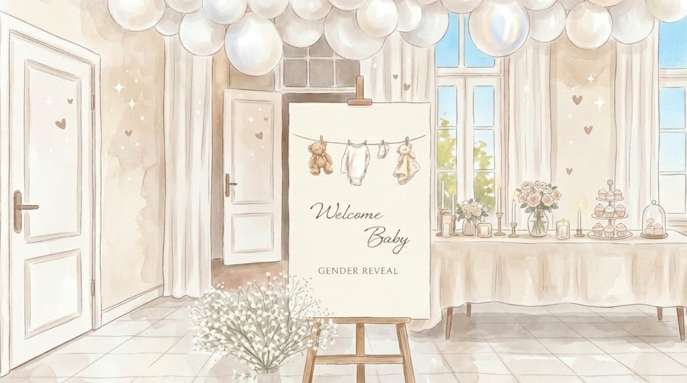 ジェンダーリビールのデコレーションアイデア｜会場を華やかにする方法