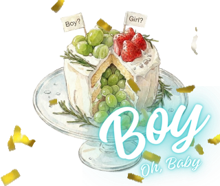 ジェンダーリビールケーキスタンプ Boy