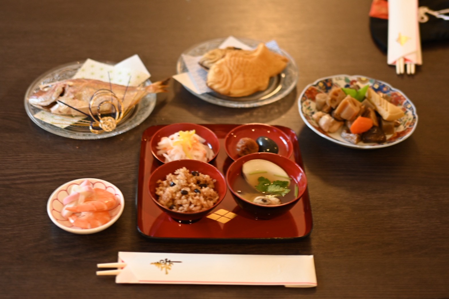 お食い初め当日の一汁三菜