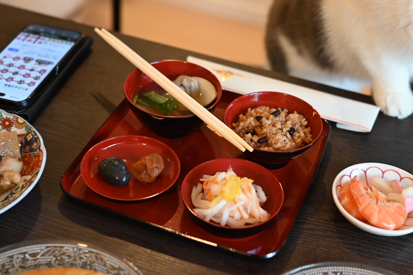 お食い初めに使った漆器の食器セット